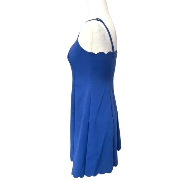 Likely Scalloped Spaghetti Strap Blue Dress - Size 6 - Picture 4 of 14